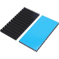 80x40x5mm 4pcs Aluminum Heatsink Black Heat sink for Electronic IC Chip RAM LED Cooling With Thermal Conductive Tape