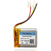 Toolset Gift + 500mAh 3-Wires Li-polymer Battery For GoPro ARMTE-001 002 Hero 3 3+ 4 5 HERO3 HERO4 Wi-Fi Remote Accumulator AKKU