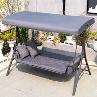 High-Quality Courtyard Metal Hanging Bed Garden Multiple People Swing Chairs Outdoor Patio With Canopy Swing Chair