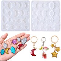 Star Moon Cloud Shape Earring Silicone Mold DIY Keychain Pendant Necklace Craft Making UV Epoxy Resin Jewelry Molds Home Decor