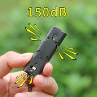 150DB Tube High-frequency High Decibel Survival Whistle Outdoor Rescue Steel Metal Survival Accessories Hiking Travel Tool