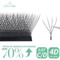 GLAMLspatule-Extension de Cils en Faux Vison 4D W, Volume Préfabriqué, Doux et Facile, Outil de Maquillage Naturel