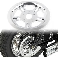 Chrome/Black Motorcycle Rear Pulley Cover For Harley Sportster XL883 XL1200 Replacement #1201-0520 Aluminum Alloy
