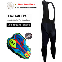 AliExpress NONE Cycling Bib Tights Black Men Winter Thermal Fleece MTB Bike Cycling Pants 19D Gel Padded Warm Long Pant Outdoor Cycling Pants