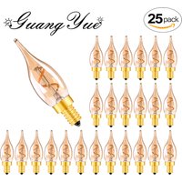 C22 Vintage Candle Light Bulb E14 220V 1.5W Dimmable 2200K Amber Spiral Filament Pendant Chandeliers Decorative Replacement Bulb