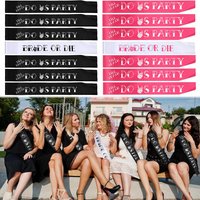 Bride or Die Sash Party Decorations 1White Bride or Die Sash 6 Black Till Death Do Us Party Sash for Bridal Shower Wedding Decor