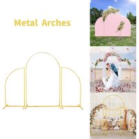 Crown Metal Arch Stand,3pcs Set, Gold Wedding Background Decorative, Flower Stand Birthday Party Outdoor Balloon Ornament