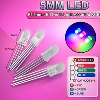 SAMIROB 4Pin 5mm RGB LED Diode F5 Common Cathode Anode 20/100/1000Pcs Tricolor LED Light Emitting Diode