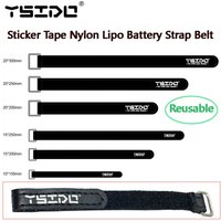 5pcs 10X150mm 15X200mm 20x250mm 20x300mm Sticker Tape Nylon Lipo Battery Strap Belt Reusable Cable Tie Wrap for FPV RC Battery