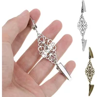 New Cardigan Clip Brooch Fasteners for Clothes Clothespins Scarf Clip Brooch Sliver Pin Buckle Clip Holder Women Dress Jewelry