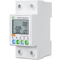 【New】Tuya ZigBee Intelligent Automatic Reclosing Protector Multifunctional Current Voltage Meter LCD Display Switch Power Meter