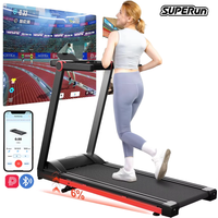 Ausverkaufsförderung 3,5 PS faltbares Neigungs-Laufband-Walkingpad für zu Hause mit Lenkerhalter 350LBS LCD-Bildschirm App-Datenmonitor