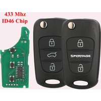 jingyuqin New Remote Car Key For Kia K2/RIO SPORTAGE SORENTO 433Mhz ID46/ID60 Chip 3 Buttons Flip Folding ASK/FSK