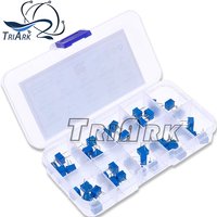 50PCS/Set 3362P Multiturn Trimming Potentiometers Kit 100R-1M 3362 Potentiometer 100 Ohm-1M Ohm 10Values*5PCS