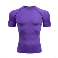 Men's T-Shirt Running Sport T Shirt Men Compression Top Tee Fitness Quick Dry Tight Training Gym Sport Running Shirts Men Jersey