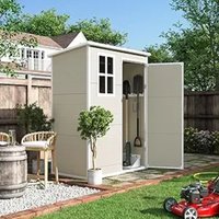 AliExpress NONE Outside Sheds & Outdoor Resin Shed with Lockable,Outdoor Storage Shed 5x3 FT, Plastic Garden Shed for Bike, Garbage Can