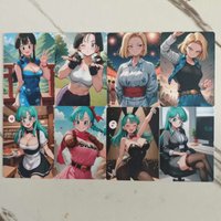 8PCS/Set Sexy Cards Videlโ Chichi Mosaic-free ACG Android 18 Double Sided NSFW Card Adult Collectible Boy Toys 18+