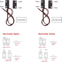MC-38A Magnetic Switch wired Door And Window Sensor Detector Magnetic Switch NC/NO, Suitable For Home Security Alarm System