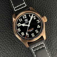 Steeldive Men Automatic Watch Pilot 39mm Bronze Mechanical Wristwatch 20Bar Waterproof C3 Luminous Sapphire Mirror NH35