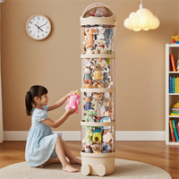 Stuffed Animal Storage Tube - Clear Bucket for Kids Toy Organizer, Large Doll Display Storage Bucket for Bedroom Living Room image 4