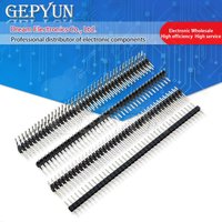 10PCS/Lot 2.0mm 40Pin Male Straight/Curved Needle Header Single/Double Row 1*40P/2*40P Connector Copper 90 Degrees