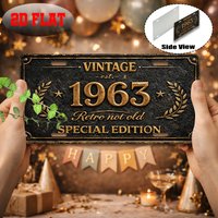 AL Vintage 1963 Special Edition License Plate Sign - Vintage Durable Metal Plaque Wall Decor, Home Office Bar Man Cave Wall Art