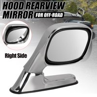1/2Pcs Car Hood Side Rear View Mirror Black Silver White Auto Exterior Assembly Wide Angle Side Mirror Universal SUV Truck