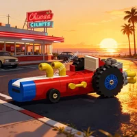 143pcs MOC Wacky Races Themed Soap Box 9 Carsed Model Building Blocks Construction Creative Christmas Gift Idea Brick Toy Kids