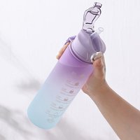 750ML Water Bottle Portable Sports Motivational Water bottle for Outdoor Cycling Sport Fitness