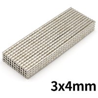 3x4mm Super Strong Round Neodymium Magnet N35 Powerful Magnetic NdfeB Permanent Refrigerator Magnet imanes DIY