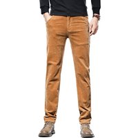 4 Colors Corduroy Casual Pants Men's 93 % Cotton Stretch Business Fashion Trousers Autumn Straight Classic Brand Male Pants