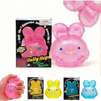 Bestseller Nee-doh Jelly Rabbit Squishy, Cube Slow Rebound Sensory Squeeze Toy, Stress Relief Vent Toy for Kids, Red/Purple/Blue