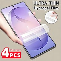 4Pcs Ultra Clear Hydrogel Film for Samsung Galaxy S26 S25 S24 Ultra S23 S22 S21 Plus S26 S25 Edge Anti-Scratch Screen Protectors