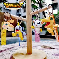 Digimon Adventure Anime Figures Agumon Gabumon Japanese Anime Different Styles Of Cute Cartoon Anime Characters Stereo Key Chain