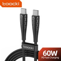 Toocki PD 60W USB C to USB C Cable for Xiaomi OPPO Realme 1/3/5 Pack TPE Type C Cable Fast Charging for fan USB 2.0 Data Cord