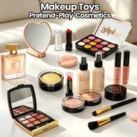 Simulated Makeup Toys Pretend Play Beauty Cosmetics Girl Fake Makeup Set Toy Lipstick Powder Blusher Not Real Makeup for Kids