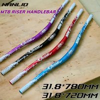 Nanlio Colorful 31.8mm MTB Riser Handlebar – 720 / 780 mm Big Swallow Bar, Lightweight Aluminum Alloy for Mountain & Road Bikes