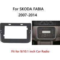 9/10.1 Inch Car Fascia For Skoda Fabia 2007-2014 Video Panel Player Audio Dash Cover 2 Din Frame Dashboard Mount Kit Bezel
