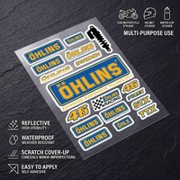 AliExpress NONE for OHLINS Universal Multi-Purpose Reflective Waterproof Stickers Scratch Conceal For Auto Bike Helmet Mug Fridge Decoration