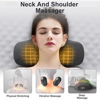 3-in-1 Electric Neck Massager Pillow for Shoulder Deep Tissue, with Heating and Vibration, Women Hump Corrector Sleeping Pillows