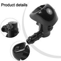 Practical New Washer Nozzle Nozzle Jet 2 Pcs Wiper 76810-TK8-A01 76810TK8A01 Accessories Black Parts Replacements