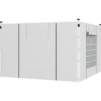 Outsunny Gazebo Side Panels, 2 Pack Sides Replacement, for 3x3(m) or 3x6m Pop Up Gazebo, with Windows and Doors, White