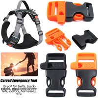 5PCS 20mm Side Release Buckle Curved Emergency Survival Whistle Buckle 550 Paracord Bracelet Strap Buckles Backpack Parts Tool