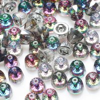 30 pièces de perles de verre de cristal mélangées de 10mm en forme de cloche, artisanat d'espacement ample pour la fabrication de bijoux à bricoler soi-même, boucles d'oreilles suspendues, Bracelets,