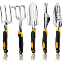 1/5pcs Garden Tool Aluminum Alloy Garden Shovel Hand Trowel,Rake, Cultivator,Weeder Tools With Ergonomic Handle Bonsai Tool