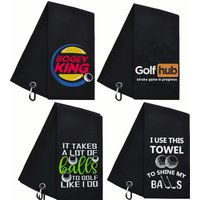 4 Pcs Funny Golf Towel Embroidered Golf Towels for Golfbags with Clip Golfclub Gifts for Men Women Birthday Gifts for Golfball