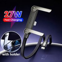27W Type C to Lightning Fast Charging Cable With Foldable Stand Charge PD to Lightning Charging Data Wire For iPhone 14 13 12 11