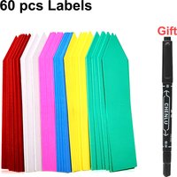 60Pcs 10CM Plant Labels Garden Sign Waterproof Nursery Plaques For Plants Tags Markers Plastic Labels For Plants Identifier