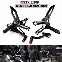 MOTO-TRON Motorcycle CNC Adjustable Rear Set Rearsets Footrest Foot Rest For Triumph trident 660 2021-2024