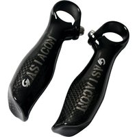 ASIACOM Full Carbon Fiber Bike Bar Aluminum Alloy Ends Ultralight Ergonomic MTB Bicycle Auxiliary Handlebar Grips Cycling Parts
